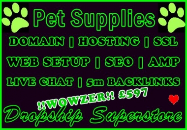 Dropship Supported Pet Supplies Retail eCommerce Superstore