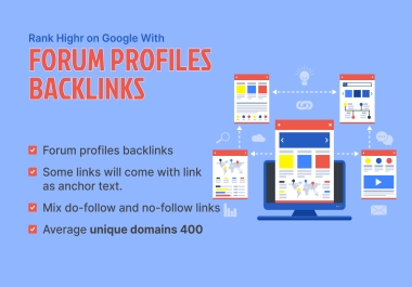 I will create 500 forum profiles backlinks