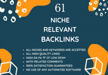 I will make 61 niche relevant Blog Comments Backlinks high quality OFF Page SEO
