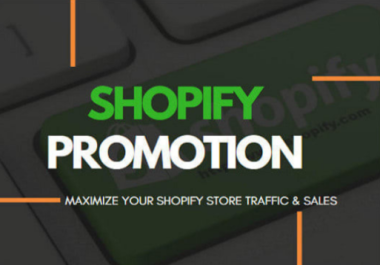 Shoopify Maarketing Promotion,  SEO & Sales Traffic for 30 Days