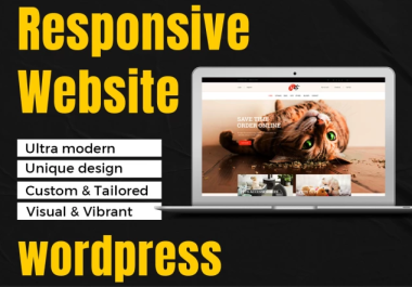 I will design and build a fully professional responsive wordpress website