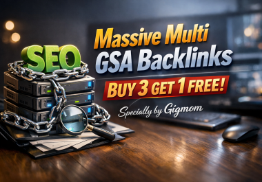 Massive 5, 00,000 Multi GSA Backlinks - Buy 3 Get 1
