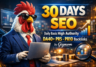 Rank Rooster P1 - 30 Days SEO - Daily Basis 300 High Authority DA40+ PR5-PR10 Backlinks