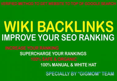 Verified 35 Wiki Backlinks DA40+ to Improve Your SEO Ranking