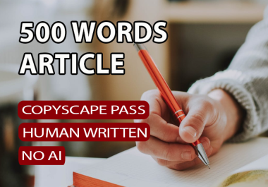 I will write a 500 word SEO Manually Written Original ARTICLE