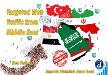 Middle East web visitors real targeted Organic web traffic from Middle East