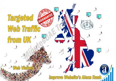 British web visitors real targeted Organic web traffic from UK,  United Kingdom