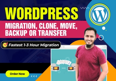I will migrate wordpress website or move,  transfer,  backup 1 hour