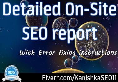 create a detailed SEO report with strategy