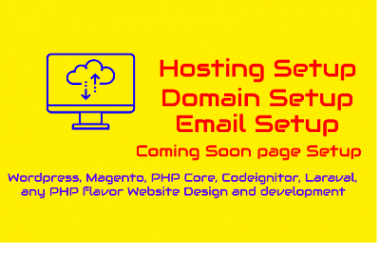 Setup Hosting,  Setup Domain,  Setup Email Plus 5 pager website for 5