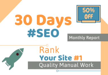 I will do SEO monthly package with white hat link building