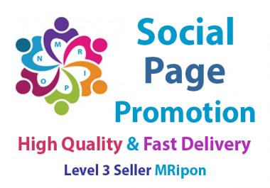 Get Instant High Quality Social Page Promotion