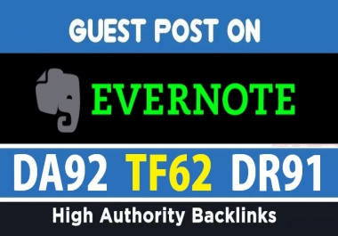 Publish A Guest Post On DA92 Evernote Site