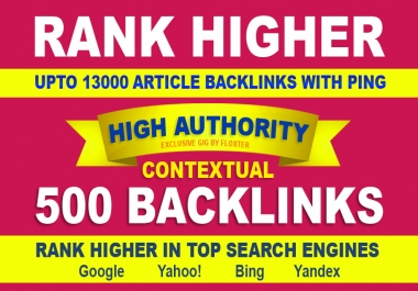 500 Contextual Backlinks Paypal Payment Supported