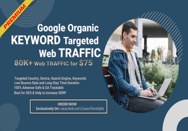 80,000+ Google Organic KEYWORD Targeted TRAFFIC