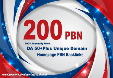 Do 200 PBN High DA,  DR 50+Plus Unique Domain Homepage SEO Backlinks