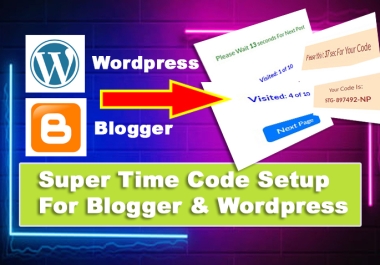 I Will Provide Timer Code Script And Setup On Your Blogger or Wordpress