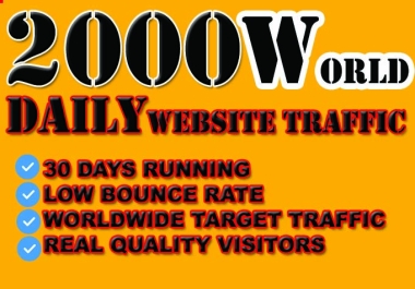 Drive 60,000 visitors world targeted real and quality traffic