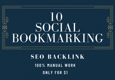 Bookmark Your Site On Top 10 High PR8 PR7 PR6 Social Bookmarking Sites.