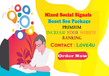 High Quality Premium 4 Platforms 14,000 Mixed Social Signals Pinterest Tumblr Web