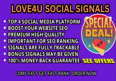 High Quality Premium 4 Platforms 8,000+ Mixed Social Signals Pinterest Web Tumblr Reddit