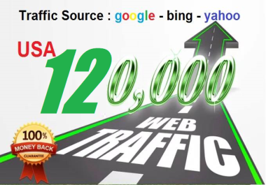 Keyword Targeted Organic Web Traffic usa By Google Yahoo Bing