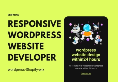 I'll Build your responsive wordpress website