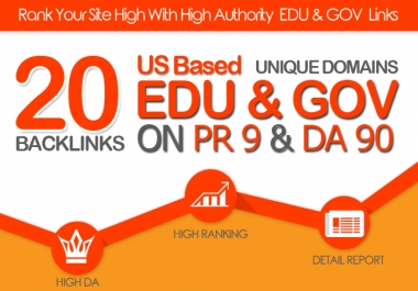 I will MANUALLY DO 20 PLUS US BASED EDU GOV LINKS ON DA90 PR9 UNIQUE DOMAINS