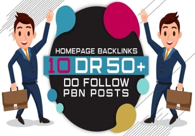 Do 10 Manual HIGH DR 50 Plus Homepage PBN Backlinks