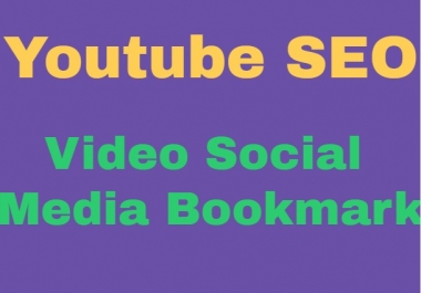 Youtube SEO 20 Social Media Bookmark to increase your videos rank.
