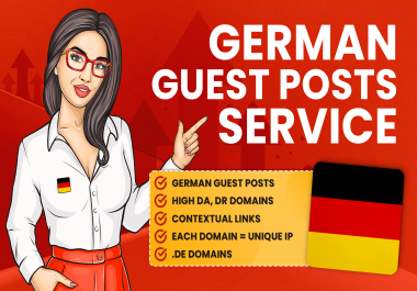 5x German Guest Posts,  High DA German domains SEO Backlinks