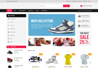 I will create a professional and clean eCommerce website