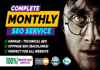 COMPLETE Monthly SEO Link Building by All in one SEO Package -Off Page SEO,  Onpage SEO and Local SEO