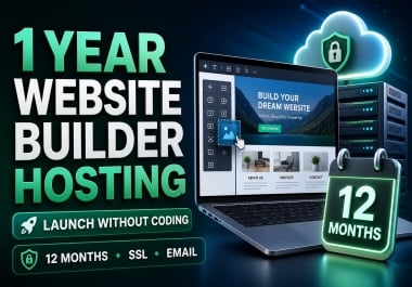 I will provide one year website builder hosting with SSL and email
