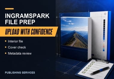 I will prepare your book files for IngramSpark publishing