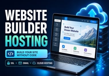 I will provide monthly website builder hosting with SSL and email