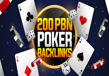 Rank your website 200 PBN DA 50 to 80 Online Poker Esports Betting slot Gambling Websites