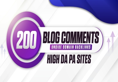 i will make 200 Blog Comments on High DA