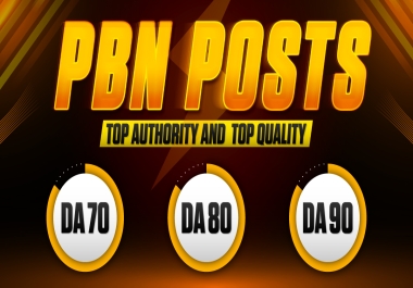 Build 10 HomePage Posts DA 90 Plus PBNs for