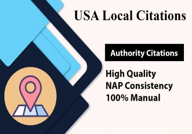 I will manually submit 25 High DA and PA USA local citations for your business