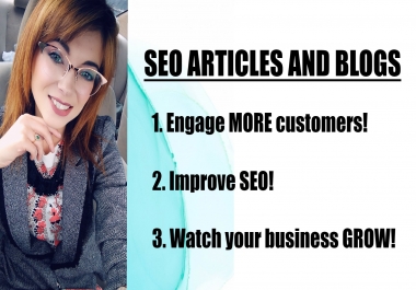I will write engaging SEO articles and blog posts