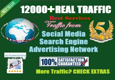 12000 Increase your website organic visitors with low bounce rate