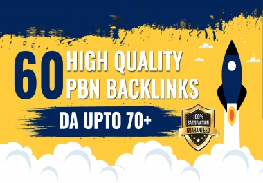 60 PBN's DA 70+ Plus Homepage High-Quality PBNs Links with Daily drip feed