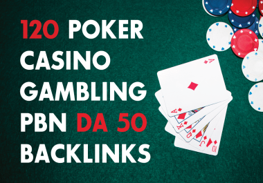 Do 120 Poker Casino Gambling PBN DA 50 Backlinks