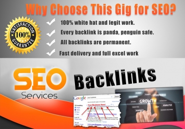 High Quality SEO Backlinks for your website