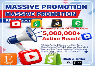 ONLINE Store M rketing For shopify Etsy mazon,  AFFILIATE Boost Sales