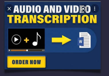 Transcribe Service I Will Transcribe Your 5 Minutes Audio or Video To Text With Great Accuracy
