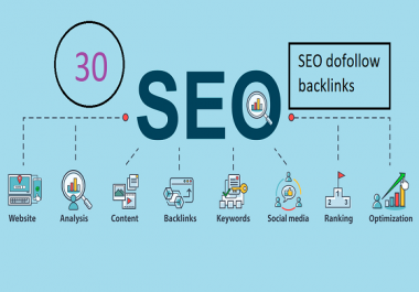 I will do 30 SEO dofollow backlinks, link building for increase google traffic