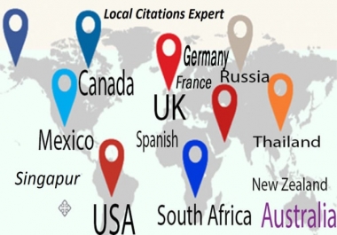 I will do 30 USA, UK, CA,  AUS Citation for local SEO,  Local Listing Google Ranking Links