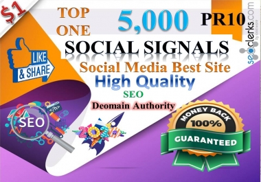TOP No1 Social Media Best Site 5000+ PR10 DA95 PA100 share Real SEO Social Signals